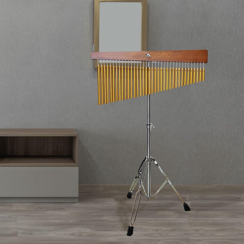 ENNBOM Adjustable Height Wind Chime Single-row Percussion Chime wtih Collapsible Tripod Stand Bar Chime for Class Yoga (36 Note Chime) - Image 2